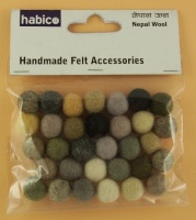 Handmade Felt Accessories - 10mm Balls - Natural